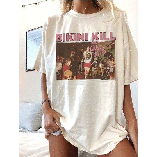 Discover Vintage 90s Bikini Kill Shirt, Bikini Kill Rock Band Shirt,