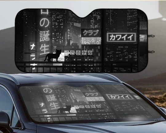 Discover Black Car Sunshade, Anime sun shade