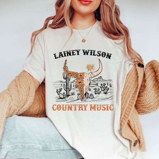 Discover Lainey Wilson Bullhead T-Shirt, Lainey Wilson World Tour 2023 Shirt