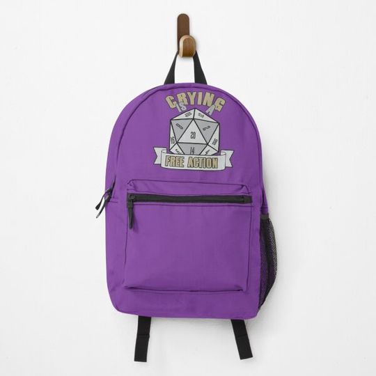 Discover D&D funny, CRITICAL FAIL Role Dungeons and Dragons Crying is a free action Backpack