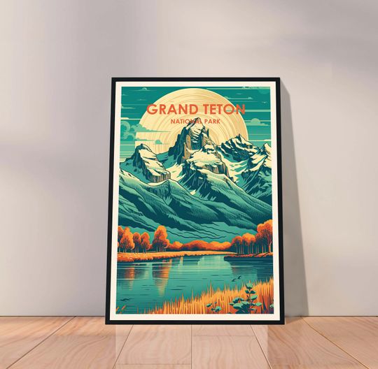 Discover Grand Teton National Park Poster, Grand Teton Poster
