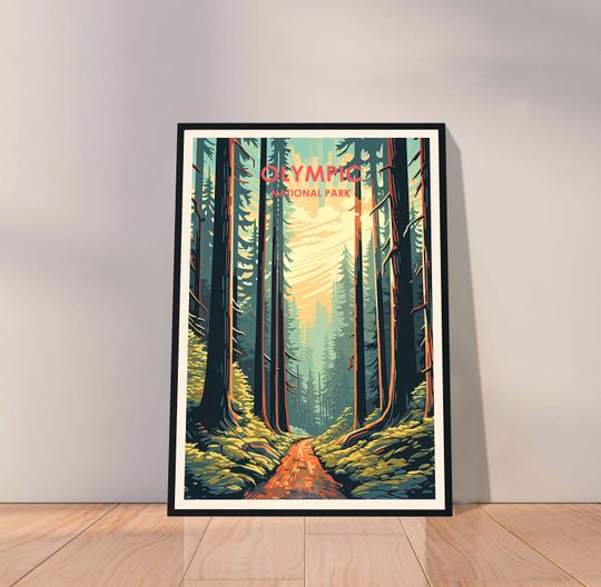 Discover Olympic National Park Travel Poster - Scenic Design