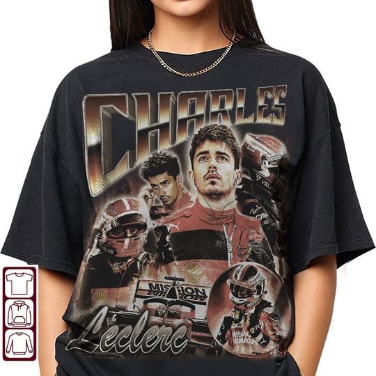Discover Charles Leclerc 90s Vintage Bootleg T-Shirt