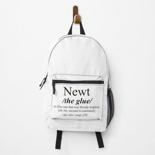 Discover Newt, the maze runner quote Backpack