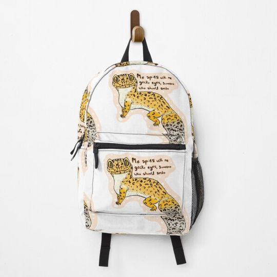 Discover Leopard gecko “me spies...” design Backpack