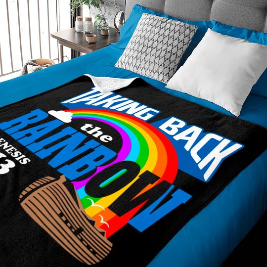 Discover Funny Taking Back The Rainbow Genesis 9:13 Baby Blankets