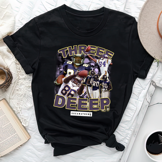 Discover Justin Jefferson Threee Deeep Dreams Shirt, Vintage Threee Deeep Shirt