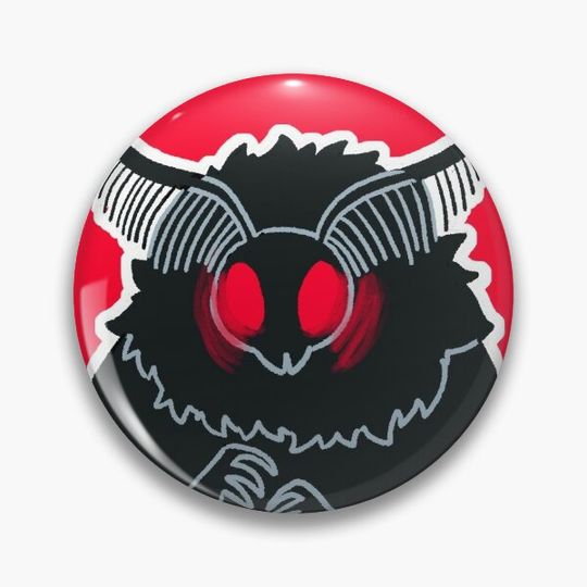 Discover Immaculate Mothman Pin Button