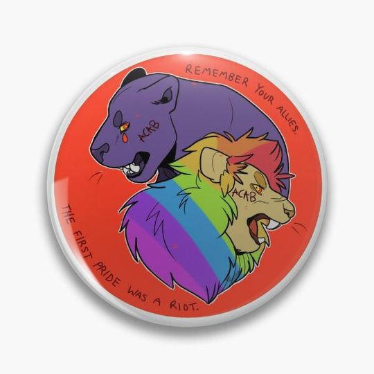 Discover The First Pride Was A Riot Pin Button