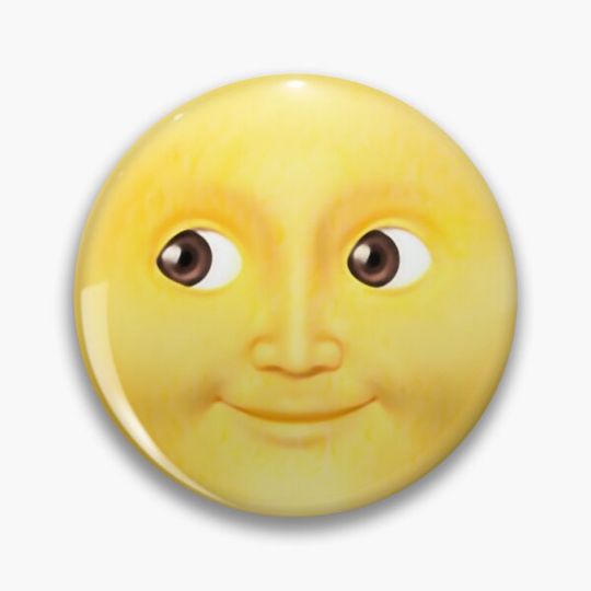 Discover Moon Emoji Pin Button