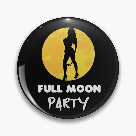 Discover Full Moon Party Pin Button