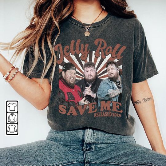 Discover Jelly Roll Merch Music Shirt, Save Me Lyrics Album Country Music Graphic Tee