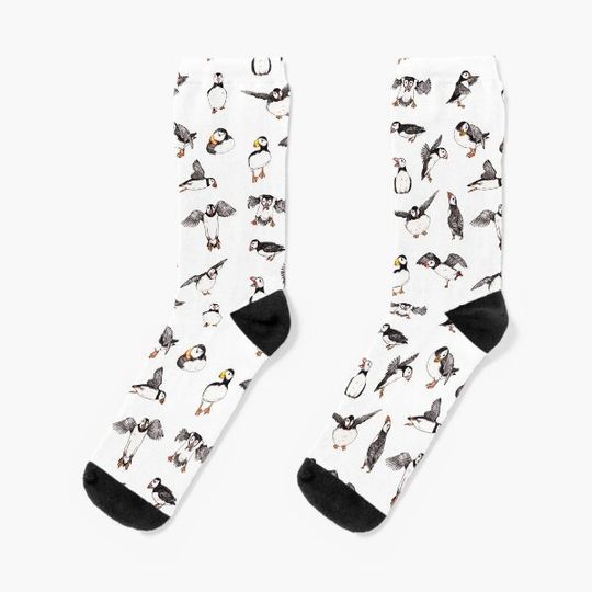 Discover Puffin Party Socks