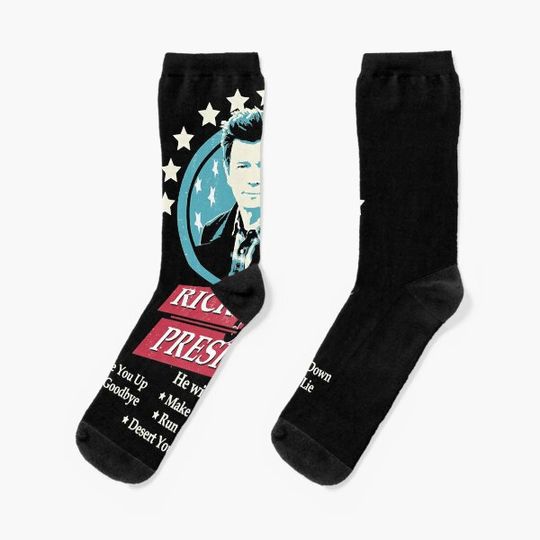 Discover Lover Gift Rick Astley For President Halloween Socks
