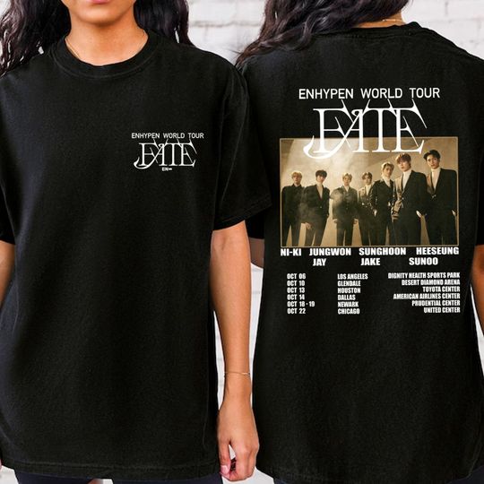 Discover Enhypen World Tour Fate Tshirt, Dark Blood Enhypen