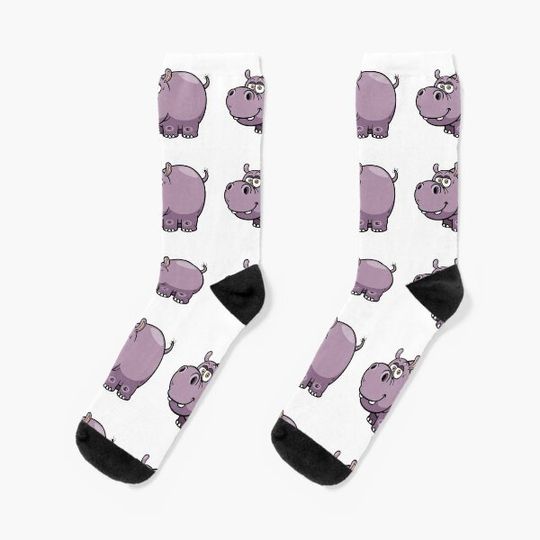 Discover Cute Hippo Socks