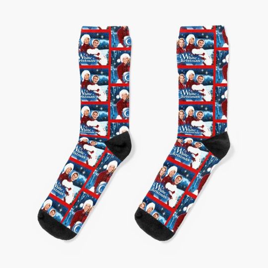 Discover White Christmas, Bing Crosby, Rosemary Clooney, Danny Kaye, Vera Ellen, greeting card, Santa Socks