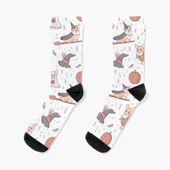Discover Corgi Halloween Socks