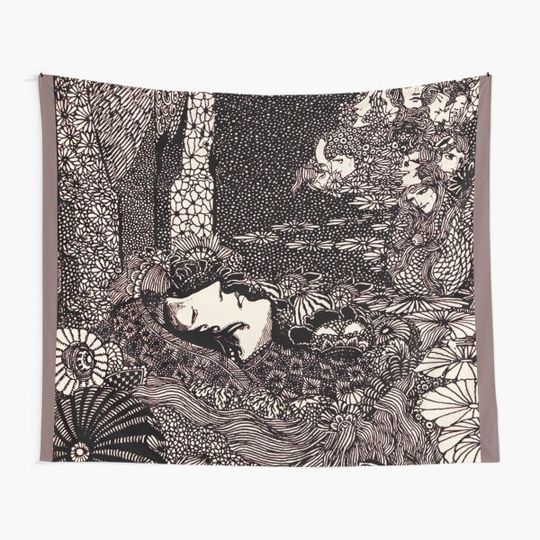 Discover HD Sleeping Morella, from Edgar Allan Poe s Tales (1933) Tapestry
