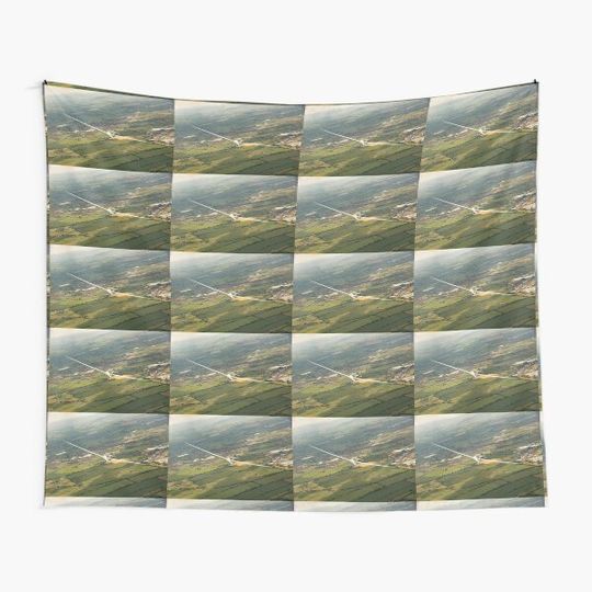 Discover Sailplane,glider soaring above the English contryside. Tapestry