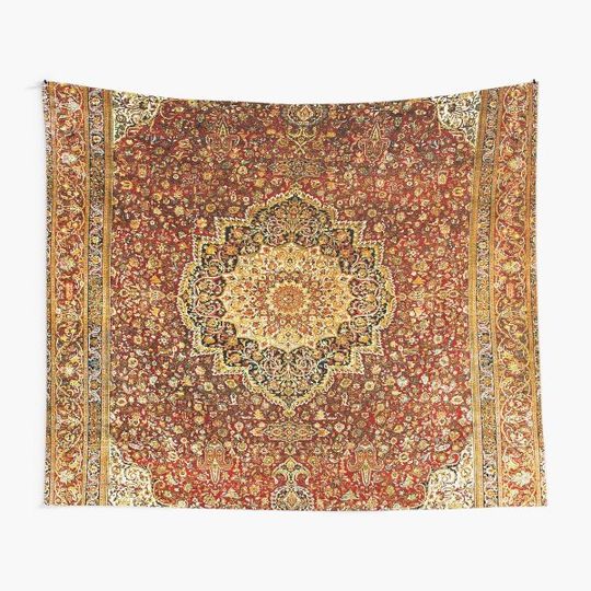 Discover Khorasan Antique Persian Carpet Print Tapestry