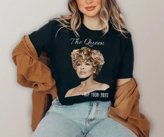 Discover Tina Turner RIP T-Shirt, Queen of Rock and Roll T-Shirt, Tina Turner in Concert Shirt