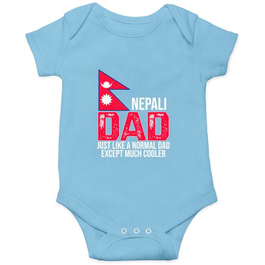 Discover Nepali Dad Nepal Flag Design For Father's Day Onesies