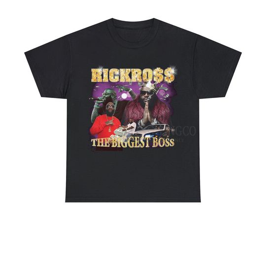 Discover Rick Ross Vintage Bootleg Tee, The Bigest Boss Vintage Graphic Shirt
