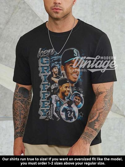 Discover Ken Griffey Jr. Shirt, Baseball shirt, Classic 90s Graphic Tee, Unisex, Vintage Bootleg