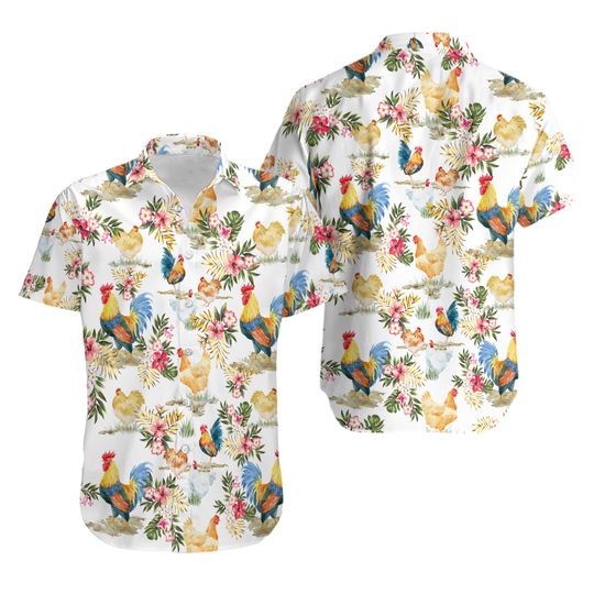 Discover Chicken Rooster Hawaiian Shirt