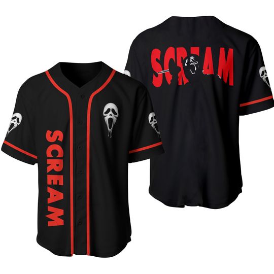 Discover Horror Scream Baseball Jersey, Horror Scream Baseball Jersey