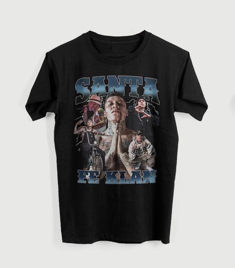 Discover Santa Fe Klan vintage look t-shirt playera regional mexicano Santa Fe Klan T- Shirt