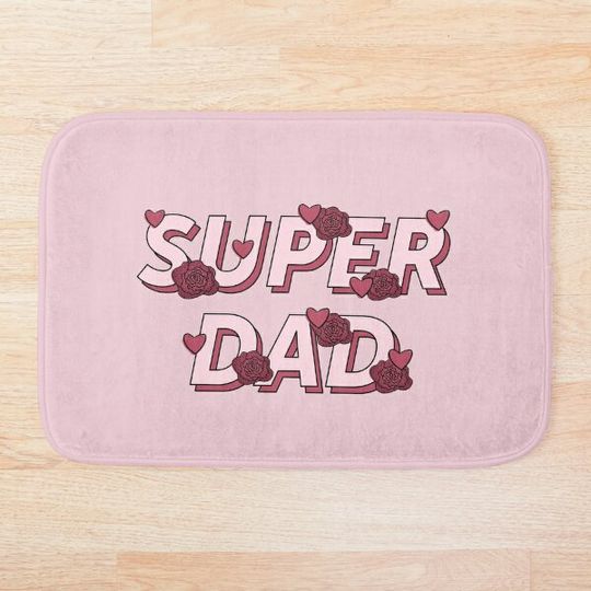 Discover Super Dad Bath Mat
