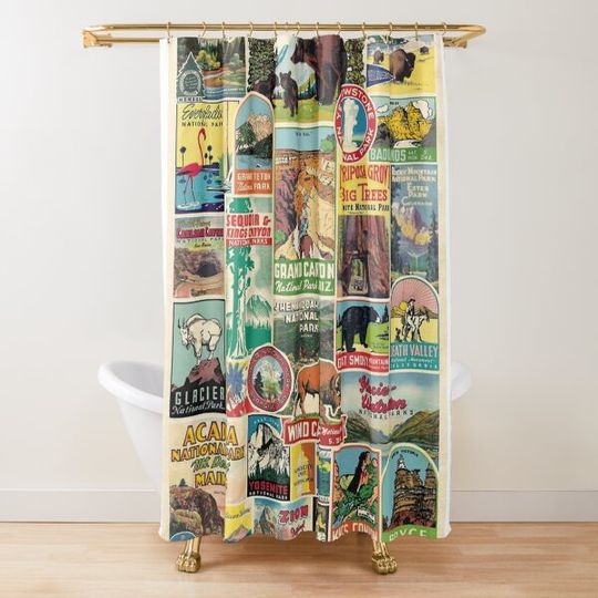 Discover National Parks Popular Visit Shower Curtain
