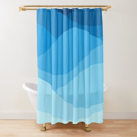 Discover Wave Pattern Background Shower Curtain