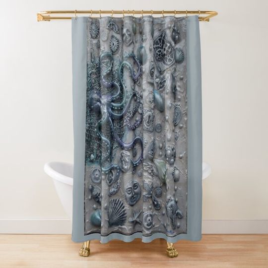 Discover Beware of the Kraken Shower Curtain