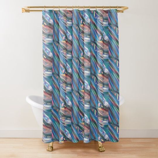 Discover holographic 2 Shower Curtain