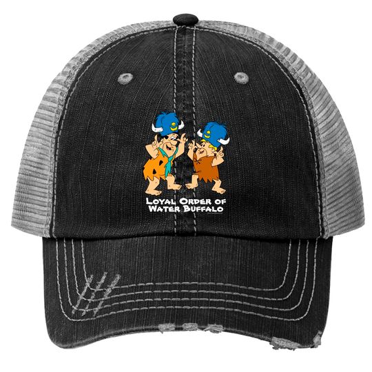 Discover The Flintstones | Fred & Barney Water Buffaloes Print Trucker Hats