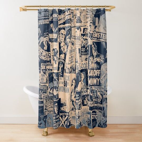 Discover Famous Monsters Shower Curtain
