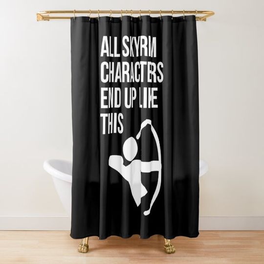Discover Skyrim characters Shower Curtain