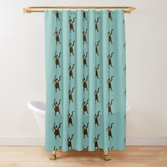 Discover Copy of happy monkey seamless pattern Shower Curtain