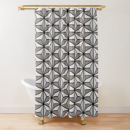 Discover Epcot's Reflections of Spaceship Earth Shower Curtain