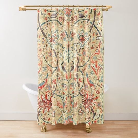 Discover William Morris textile designs Shower Curtain