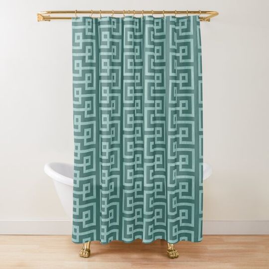 Discover Tamesis | Turquoise Shower Curtain