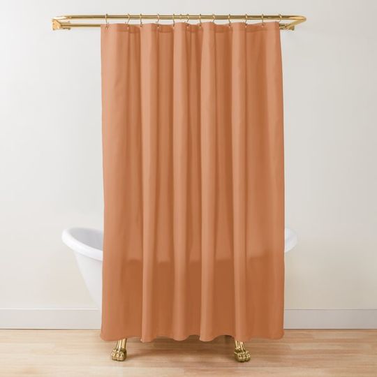 Discover Solid Terracotta Shower Curtain