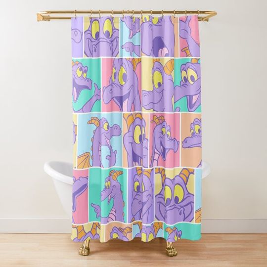 Discover Figment Block pattern Shower Curtain