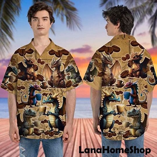 Discover Colorful Dragons Hawaiian Shirt