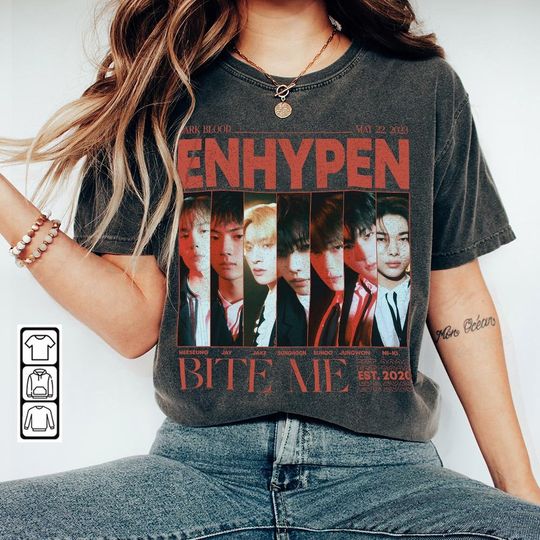 Discover Enhypen Kpop Shirt, Dark Blood Album Tee v1, Enhypen Tee