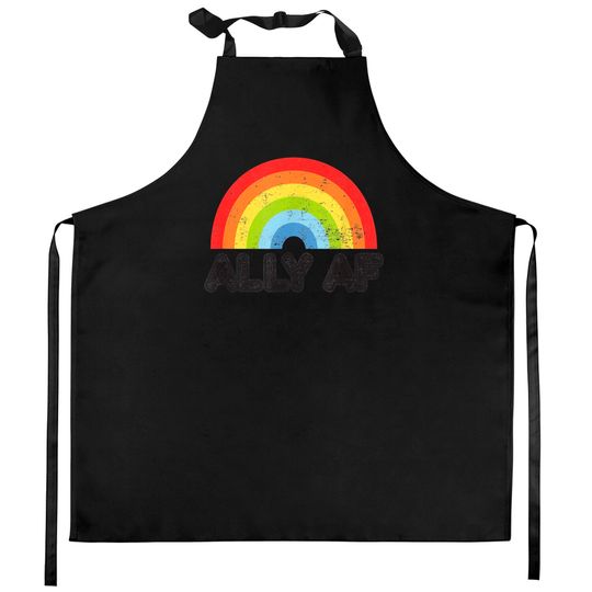 Discover Ally AF Gay Pride LGBT Flag Gift Kitchen Aprons