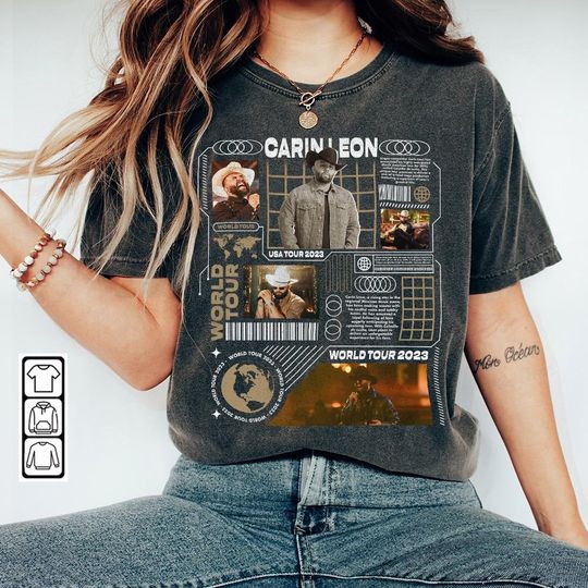Discover Carin Leon Music Shirt, USA Tour 2023 Shirt, Carin Leon Concert Vintage Shirt